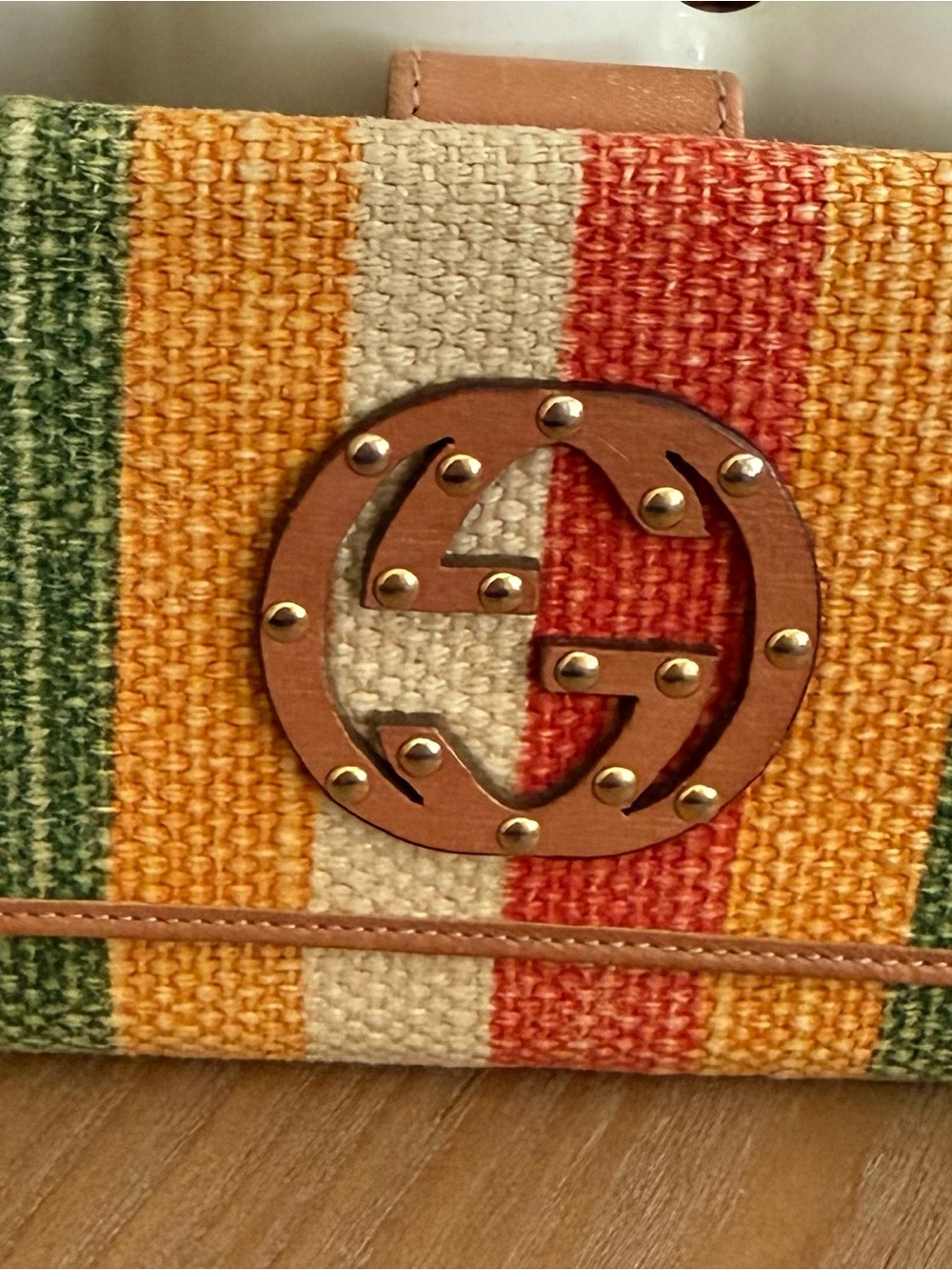 Gucci Bamboo Rafia Wallet - Picture 2 of 10